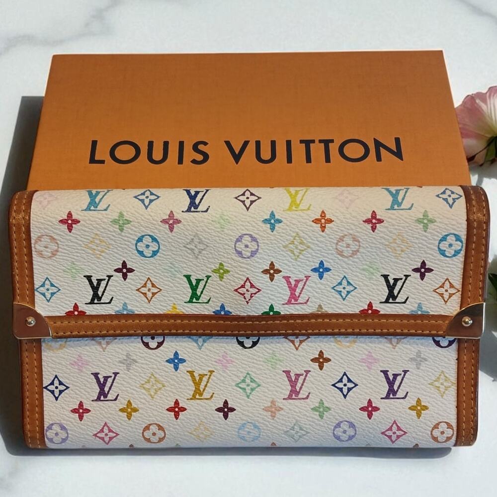 AUTHENTIC Louis Vuitton Multi Color Limited Edition Wallet /Dust Bag MSRP $1,250